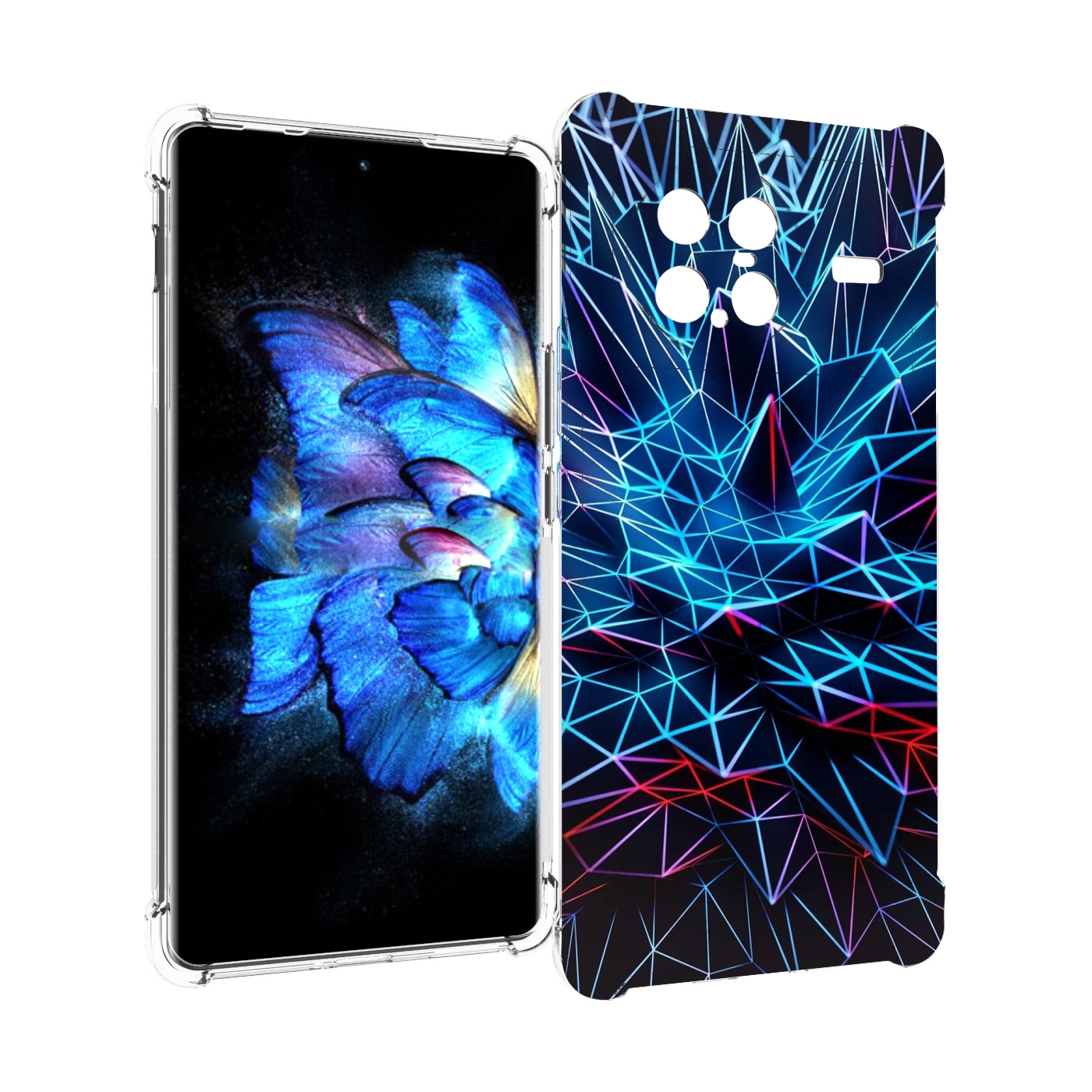 

Чехол MyPads неоновая-абстракция для Vivo X Note 5G, Прозрачный, Tocco