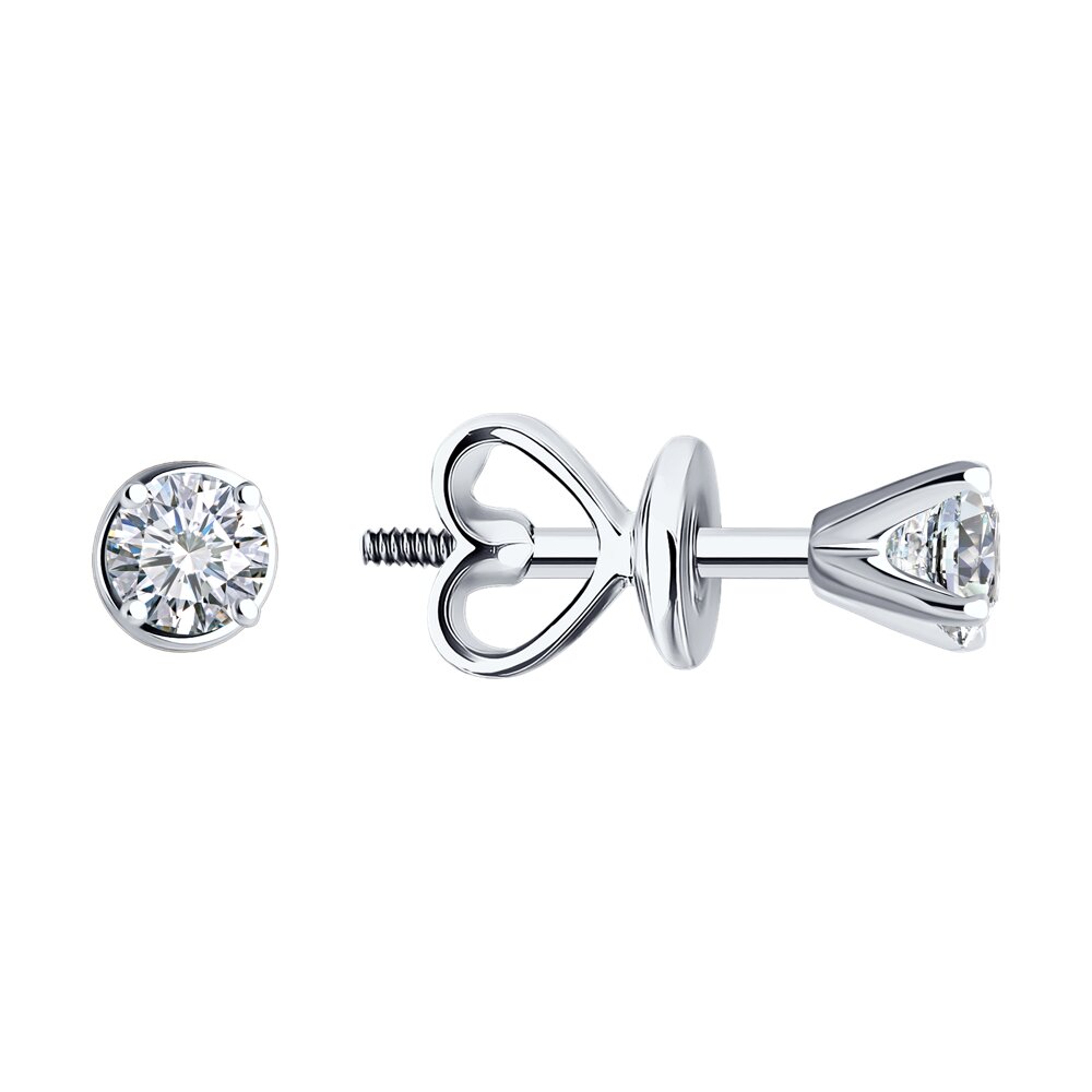 

Серьги из белого золота Diamant 52-222-02487-1, бриллиант искусственный\рубин, 52-222-02487-1
