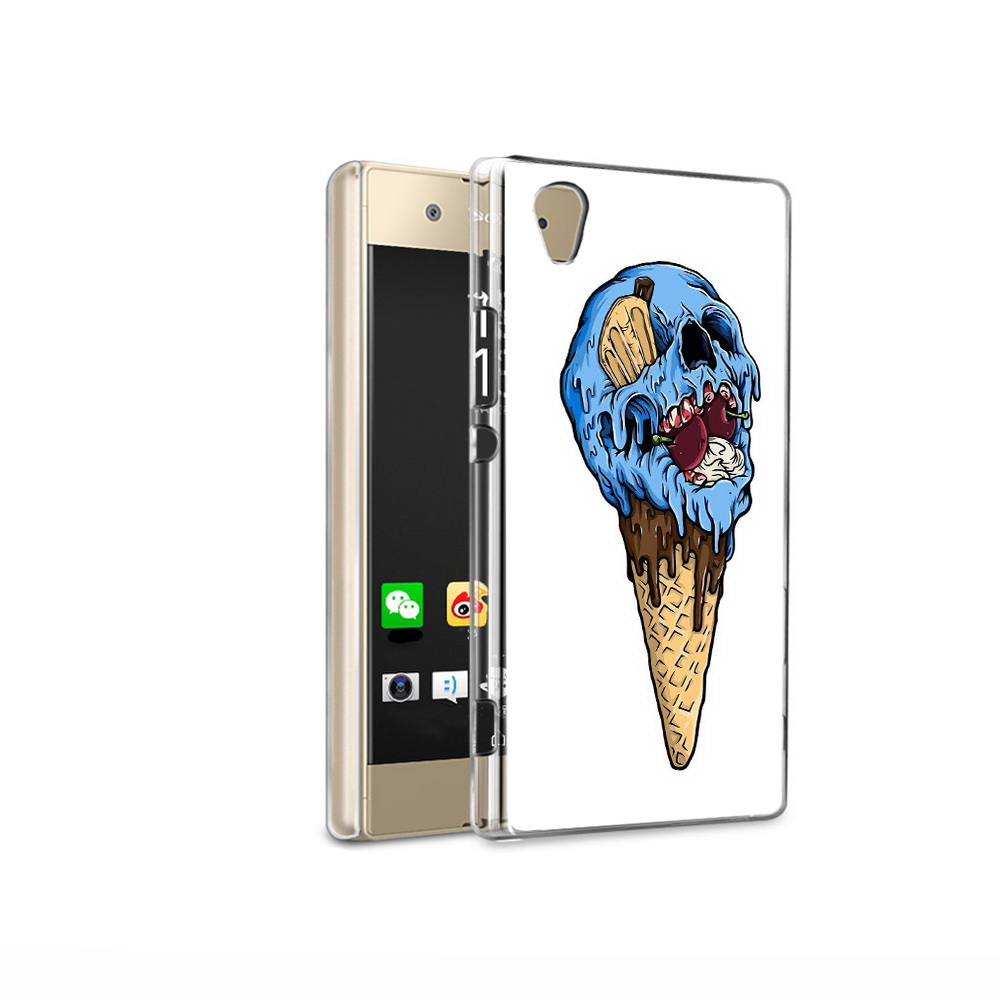 

Чехол MyPads Tocco для Sony Xperia XA1 Ultra мороженное череп (PT67027.252.484), Прозрачный, Tocco