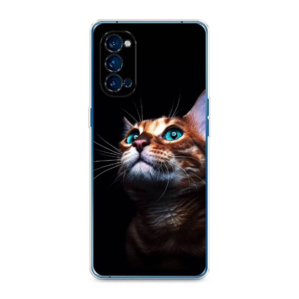фото Силиконовый чехол "мечтательный кот" на oppo reno 4 pro 5g awog