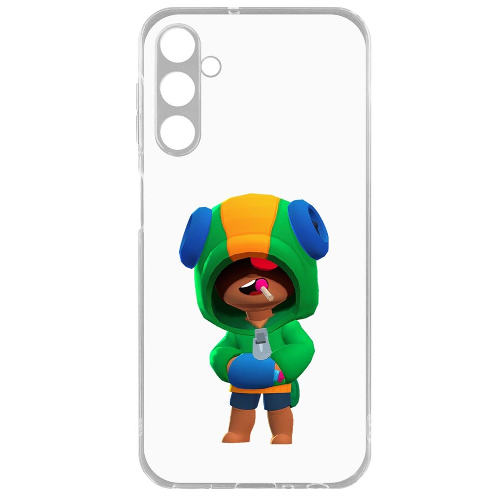 

Чехол-накладка Brawl Stars-Леон для Samsung Galaxy A24 (A245), Прозрачный
