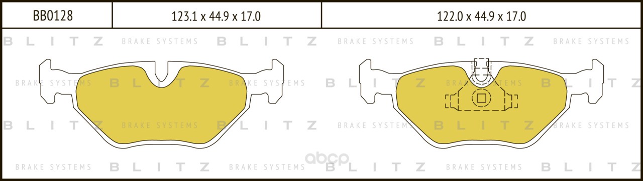 

Тормозные колодки BLITZ дисковые BB0128