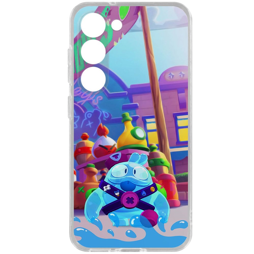 

Чехол-накладка Brawl Stars-Скуик для Samsung Galaxy S23, Прозрачный