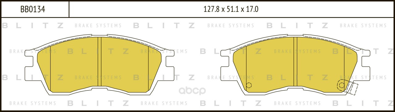 

Тормозные колодки BLITZ передние дисковые Bb0134