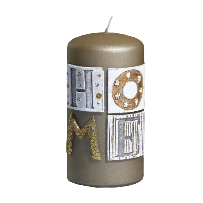 фото Свеча - цилиндр "sensitive home", 6×11,5 см, хаки trend decor candle