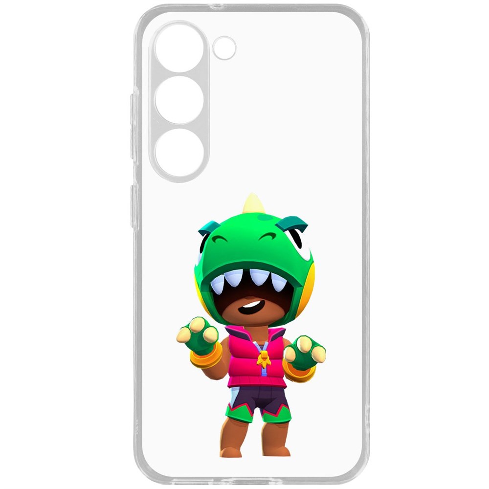 

Чехол-накладка Brawl Stars-Дино Леон для Samsung Galaxy S23, Прозрачный