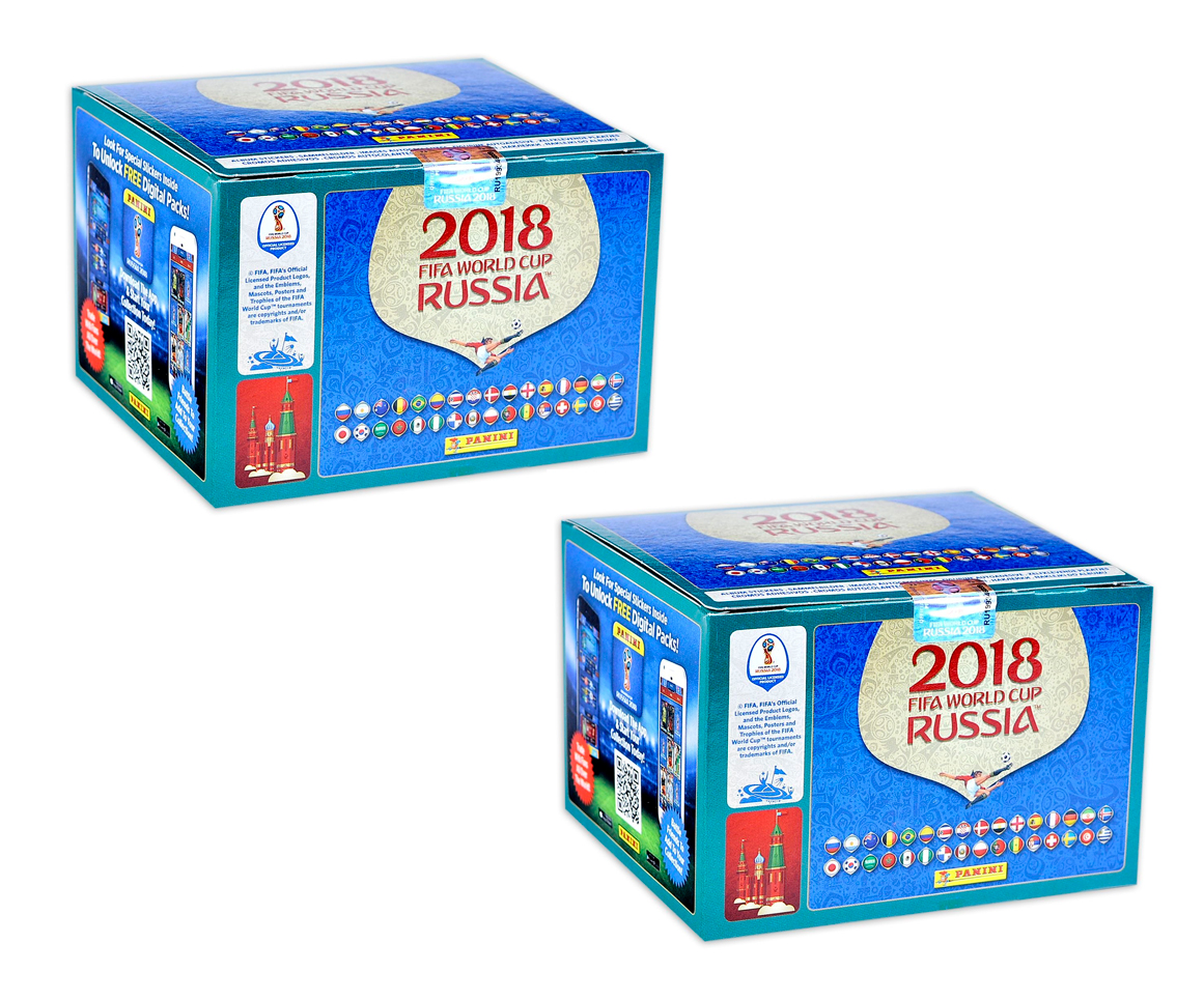 

2 бокса наклеек Panini Чемпионат мира по футболу FIFA 2018 (версия на 670 наклеек)