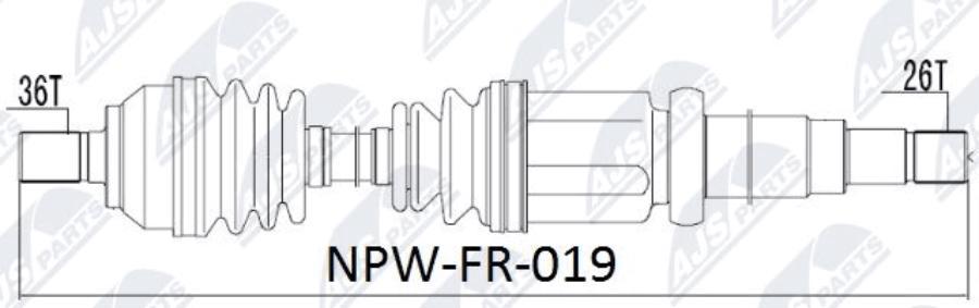 

Вал Полуоси (Привод В Сборе) NTY арт. NPWFR019