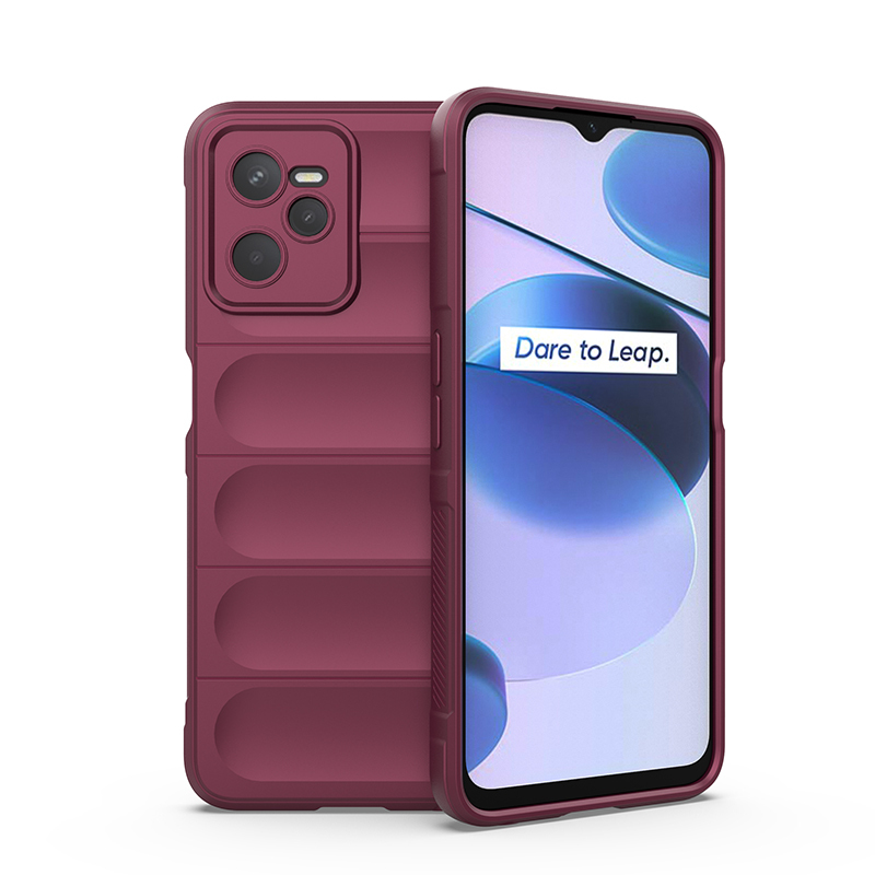 

Противоударный чехол Flexible Case для Realme C35, бордовый, Flexible Case