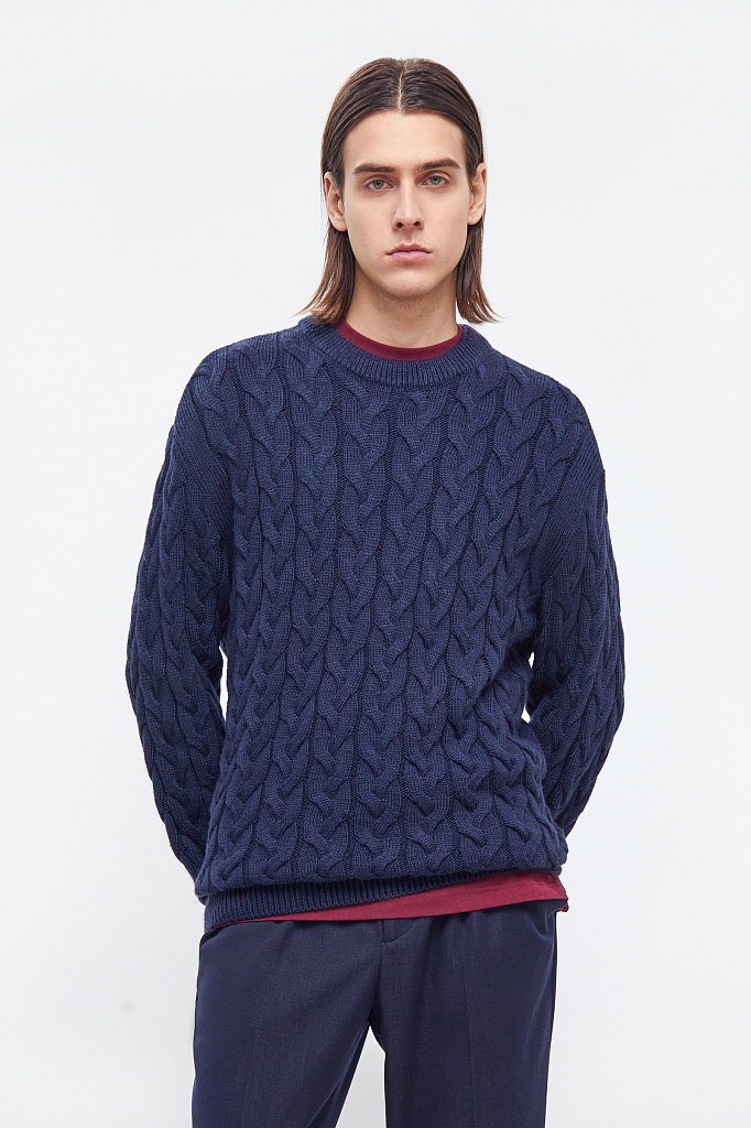 

Джемпер мужской W20-22101 Finn Flare синий S, W20-22101