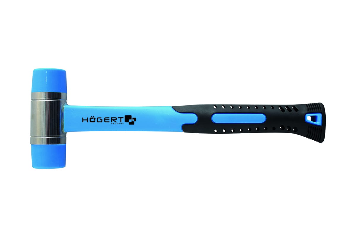 HOEGERT Молоток рихтовочный 600 г, с рукояткой из стекловолокна молоток hoegert ht3b044