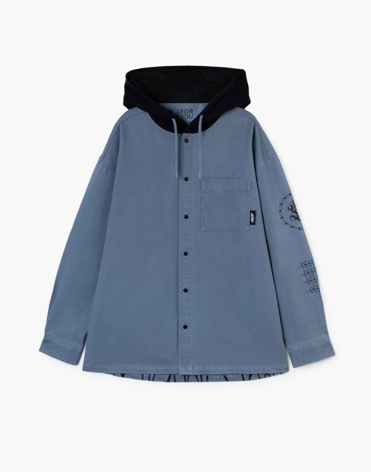 Джинсовый жакет (куртка) Gloria Jeans BJC002489 синий/серый 18+/182 для мальчика