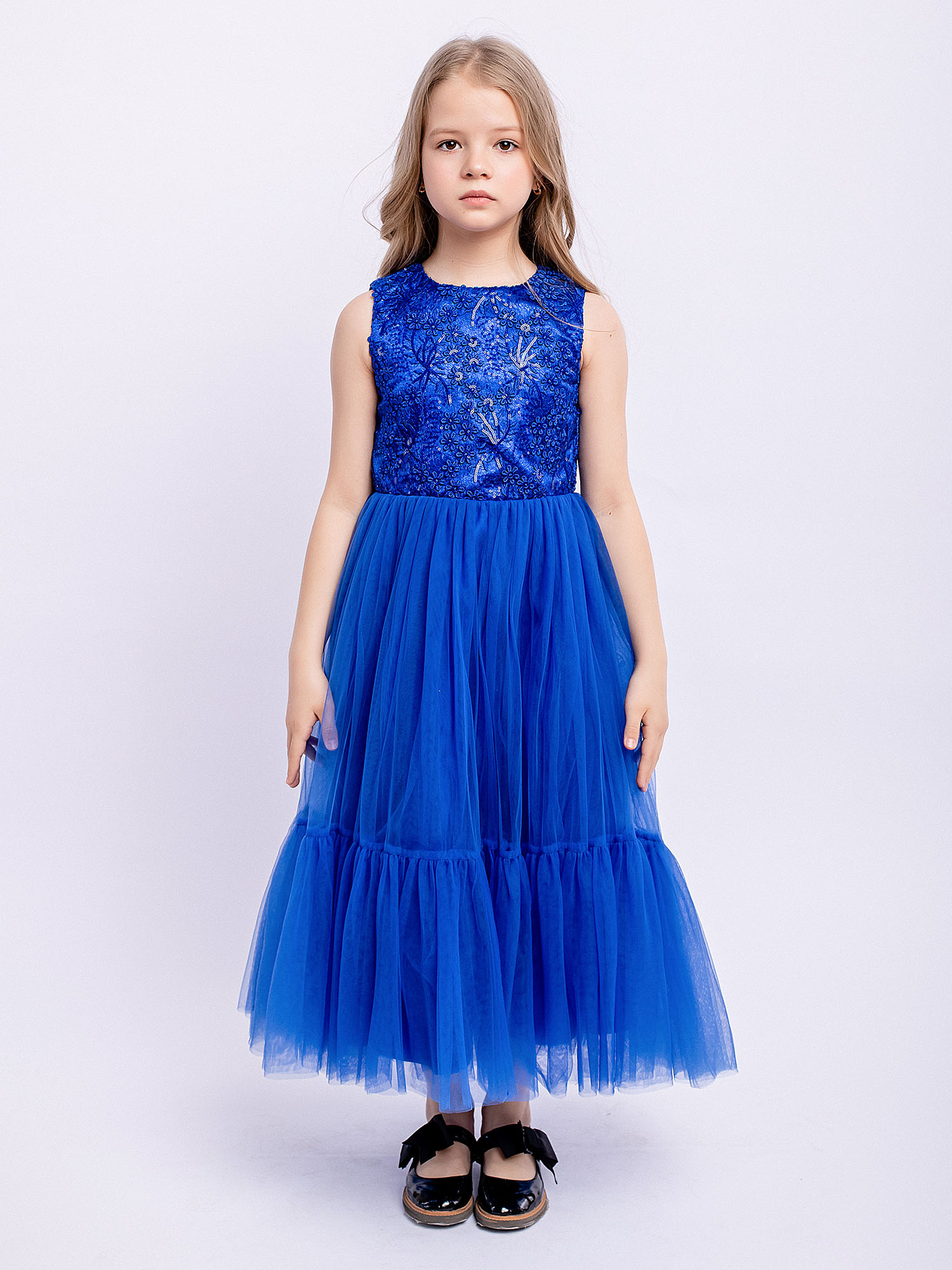 Платье детское Batik 012 п22-07, синий, 128
