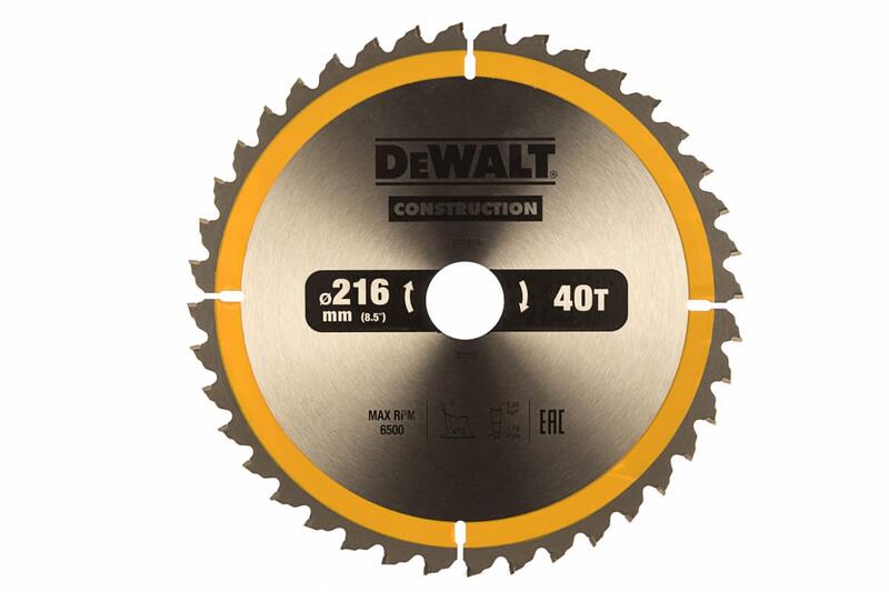 фото Dewalt пильный диск construct (216х30 мм; 40 atb) dewalt dt1953