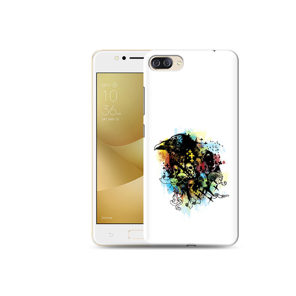 

Чехол MyPads Tocco для Asus ZenFone 4 Max (ZC520KL) ворон и черепа (PT91421.650.273), Прозрачный, Tocco