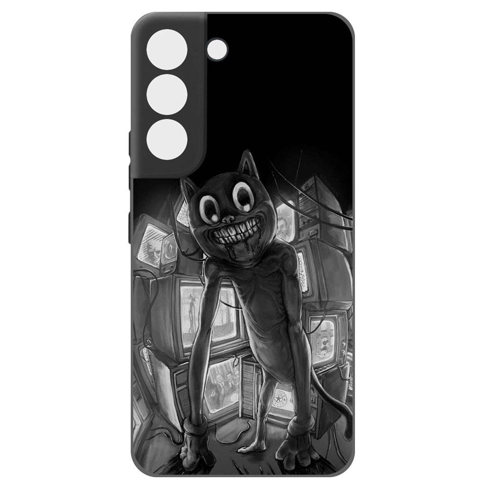 

Чехол-накладка Софт Хаги Ваги - Картун Кэт для Samsung Galaxy S22+, Черный