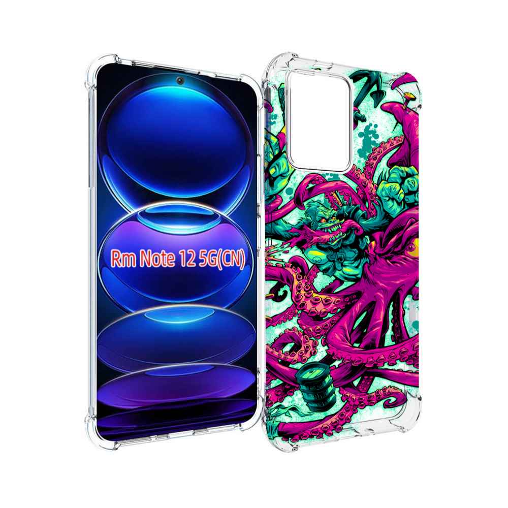 

Чехол MyPads фиолетовый кракен для Xiaomi Redmi Note 12, Прозрачный, Tocco