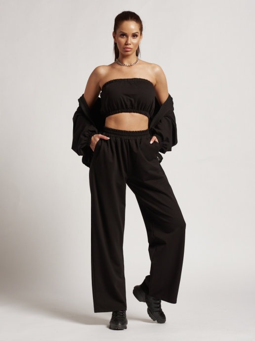 

Костюм женский DAZZLE STYLE Голди черный 42 RU, Голди