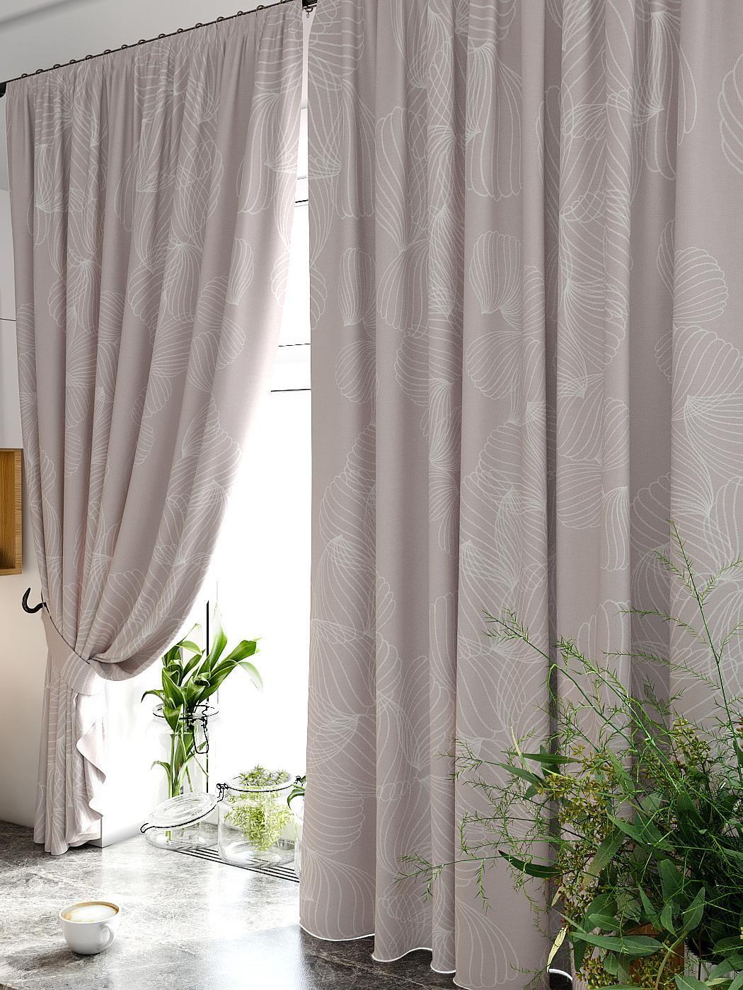 

Комплекты штор AT HOME Мирнорас высота 180 см, ширина 150 см, Бежевый, 920403