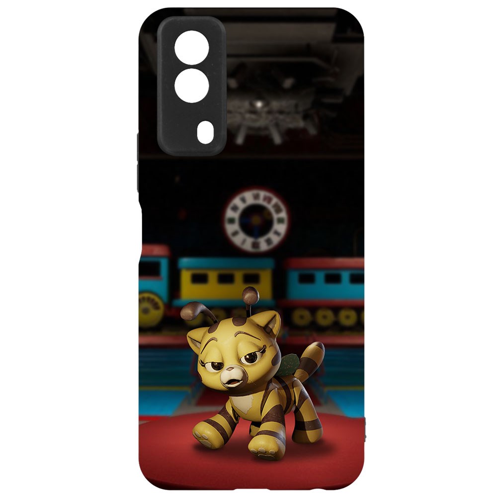 

Чехол-накладка Софт Хаги Ваги - Кошка-Пчёлка для Vivo Y31, Черный