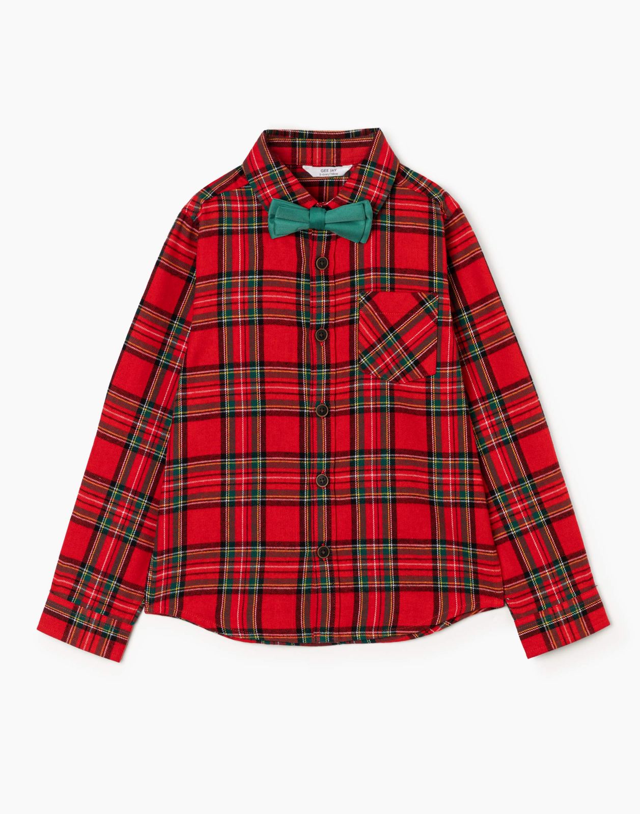 Рубашка детская Gloria Jeans BSE000667, красный/разноцветный, 128