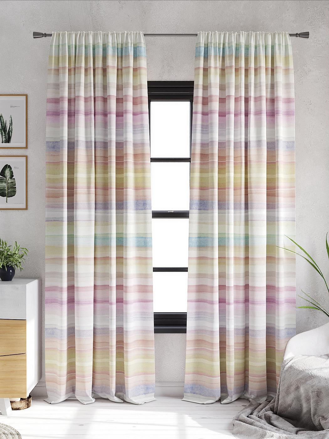 

Комплекты штор AT HOME Санквиал высота 250 см, ширина 150 см, Бежевый, 555005