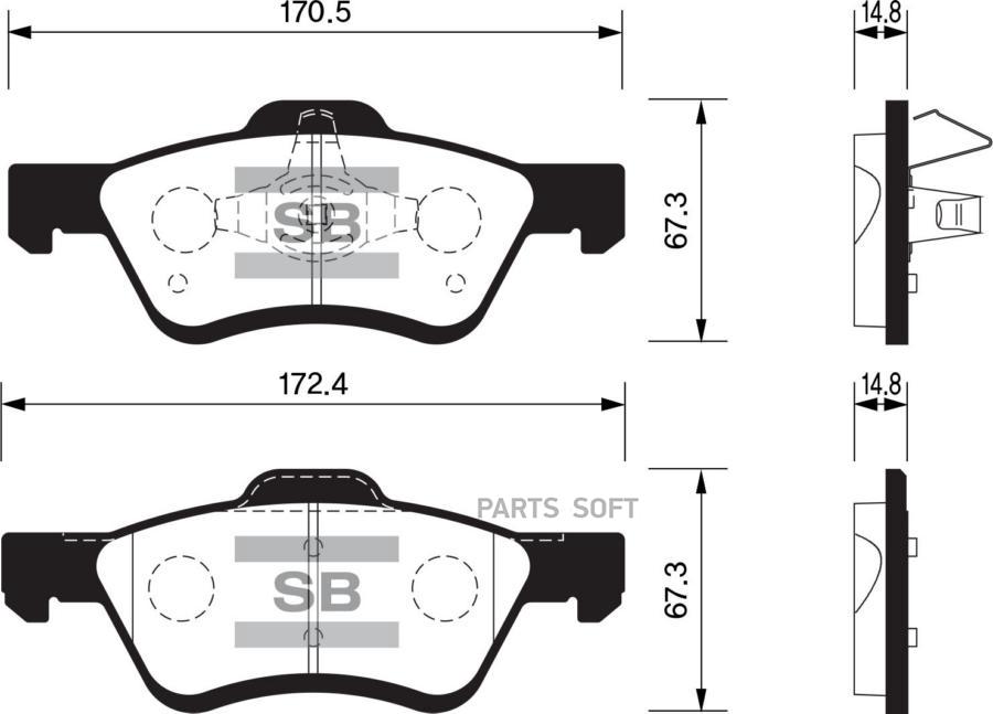 

Тормозные колодки Sangsin brake передние SP1497