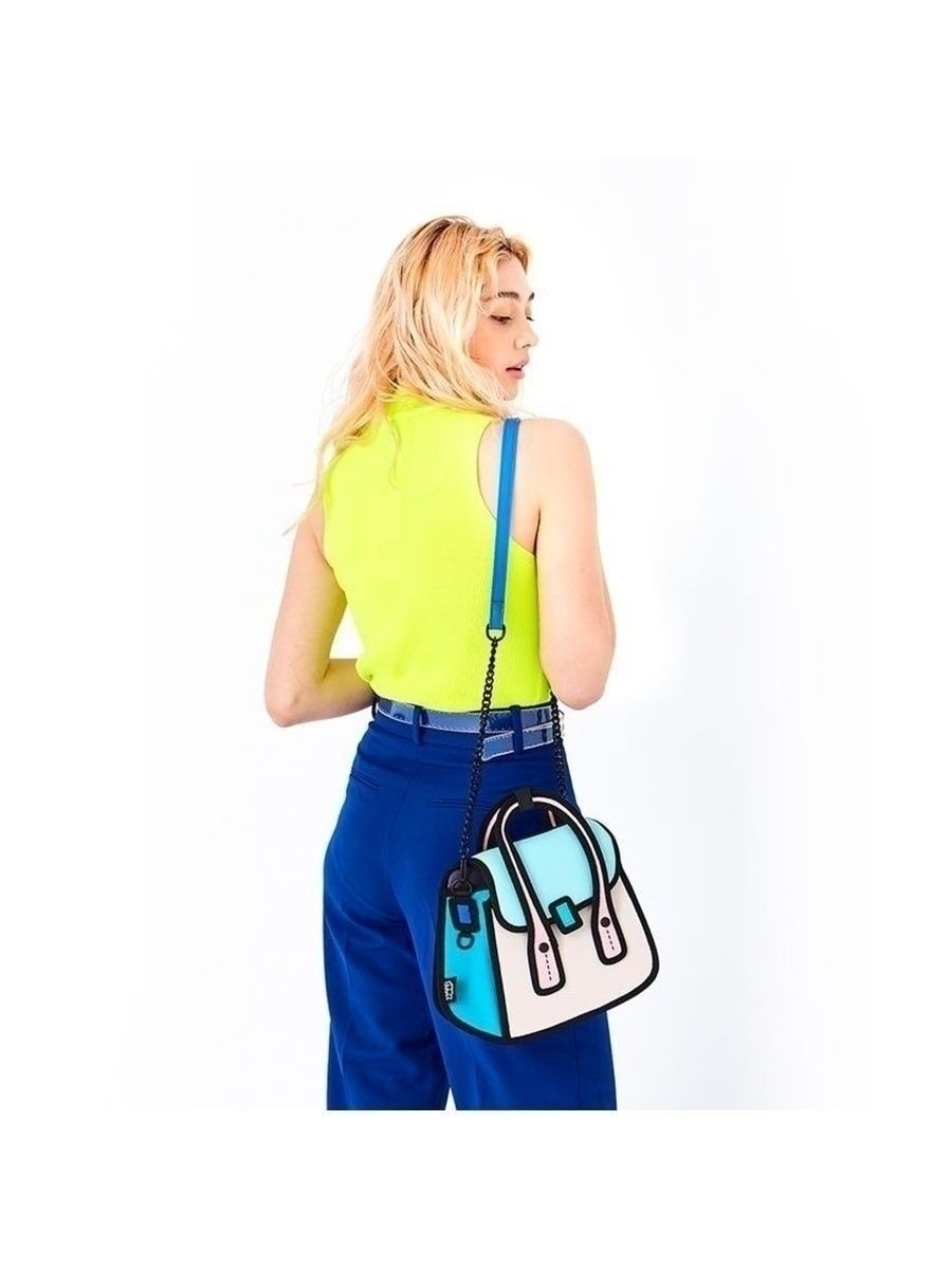 Сумочка Jump From Paper Owl бежево-голубая