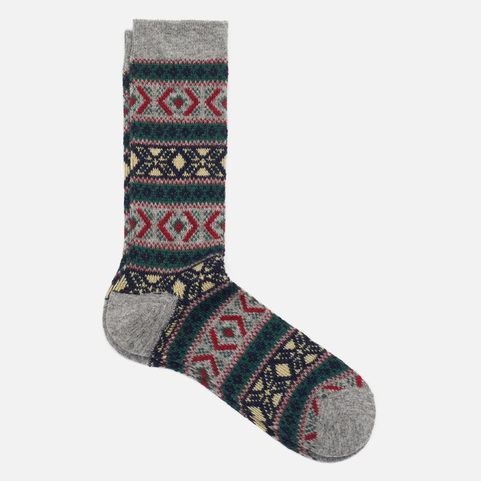 

Носки Anonymous Ism Wool Jacquard Crew серый, Размер 44-46 EU, Wool Jacquard Crew