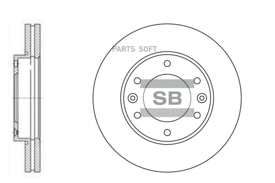 Диск тормозной передний HYUNDAI Grand starex H-1 SANGSIN BRAKE SD1031