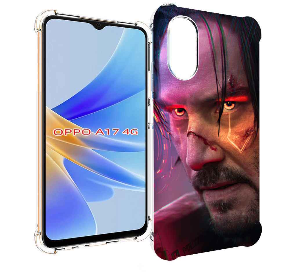 

Чехол MyPads cyberpunk 2077 Джонни Сильверхенд для OPPO A17, Прозрачный, Tocco