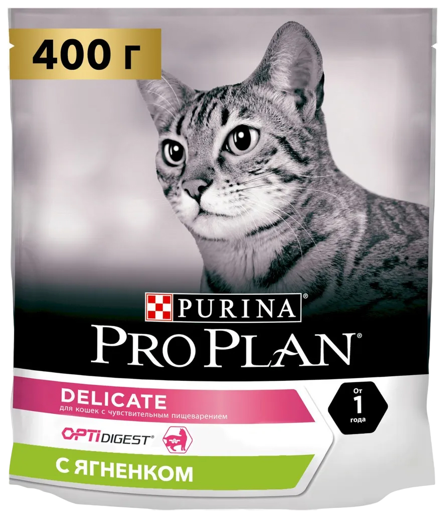 

Сухой корм для кошек Purina Pro Plan ягненок, с чувствительным пищеварением, 4шт по 0,4кг