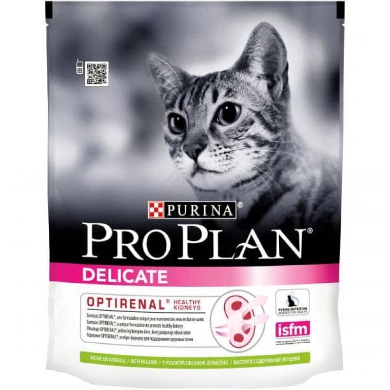 фото Сухой корм для кошек purina pro plan с чувствительным пищеварением, ягненок, 0,4 кг, 4 шт