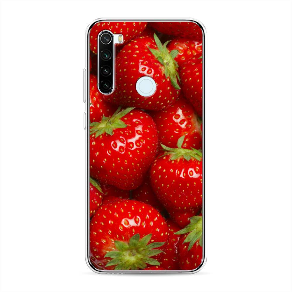 фото Силиконовый чехол "клубника" на xiaomi redmi note 8t awog