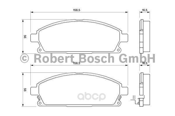 

Тормозные колодки Bosch передние для NissanPatfinder, X-Trail 1997- 986424715