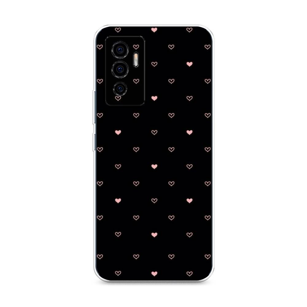 

Чехол Awog на Vivo V23e/Y75 4G "Черный фон и сердечки", Разноцветный, 265950-3