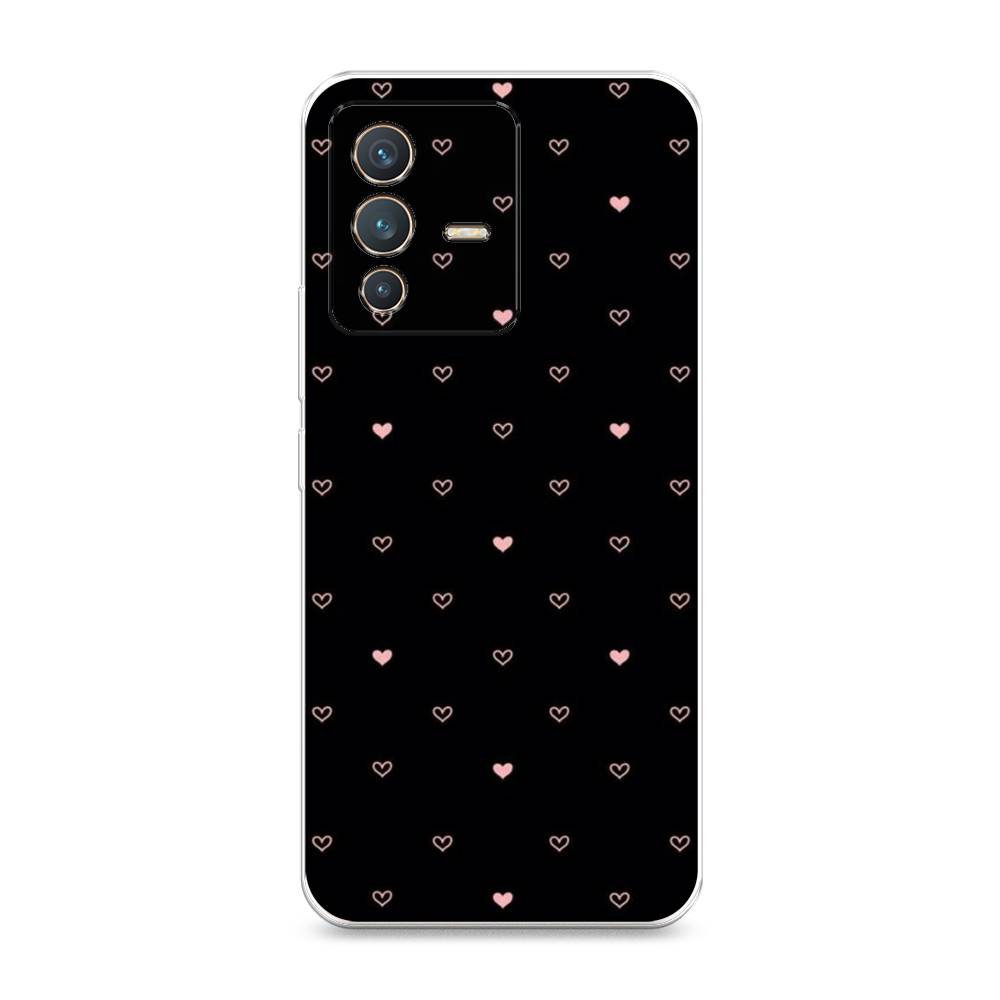 

Чехол Awog на Vivo V23 "Черный фон и сердечки", Разноцветный, 266050-3