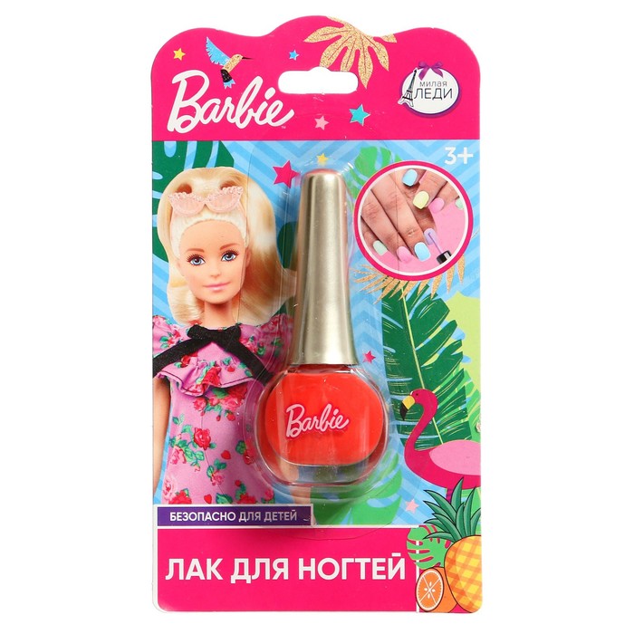 

Косметика для девочек Barbie «Лак для ногтей», цвет красный