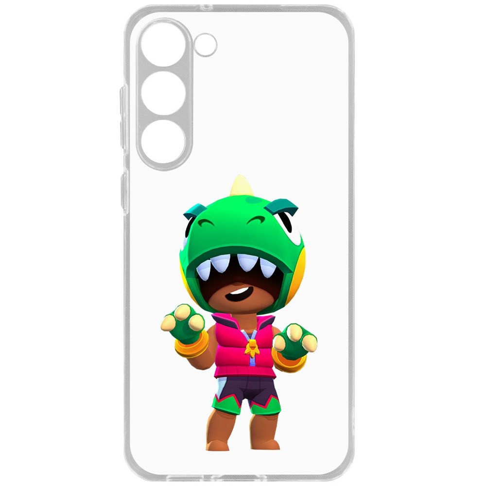 

Чехол-накладка Brawl Stars-Дино Леон для Samsung Galaxy S23+, Прозрачный