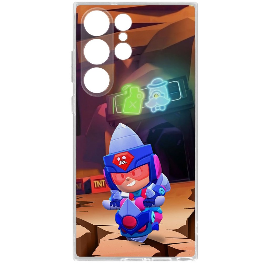 Чехол-накладка Brawl Stars-Ультрабурильщица Джеки для Samsung Galaxy S23 Ultra