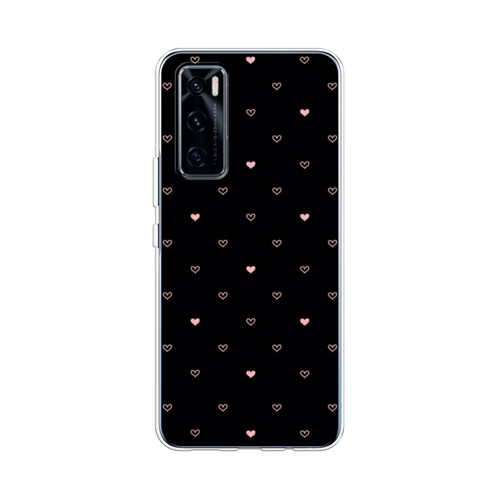 

Чехол Awog на Vivo V20 SE "Черный фон и сердечки", Разноцветный, 263550-3