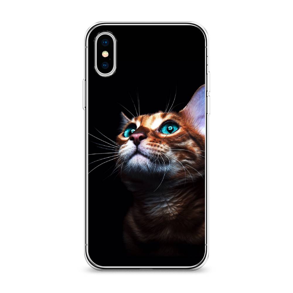 фото Силиконовый чехол "мечтательный кот" на apple iphone xs max (10s max) awog