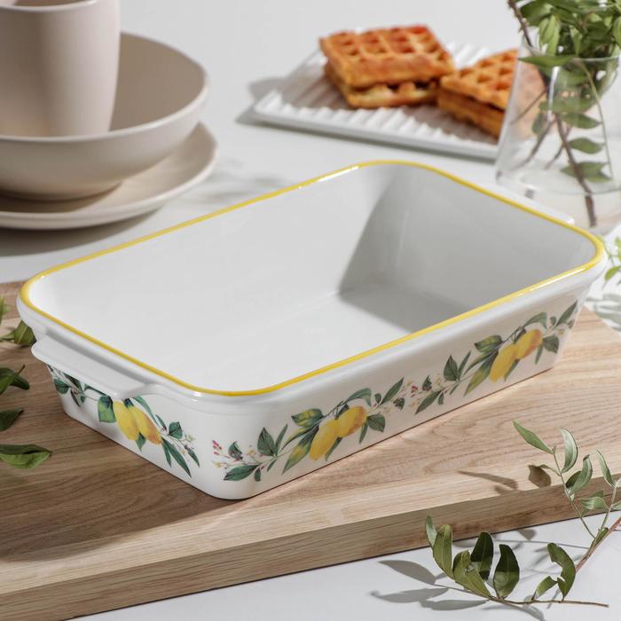 

прямоугольная, Лимон, 30,5х17 см, белая, Белый