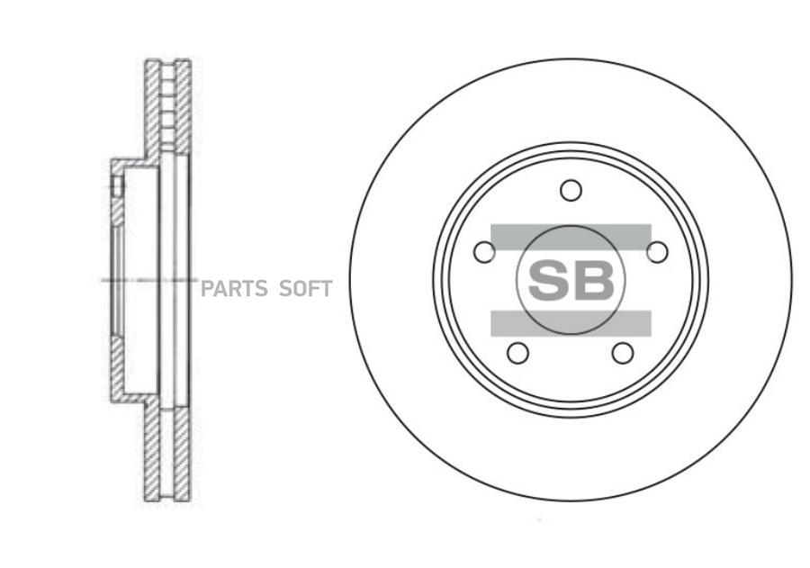 Диск тормозной передний NISSAN ALMERA/PRIMERA P12 SANGSIN BRAKE SD4202