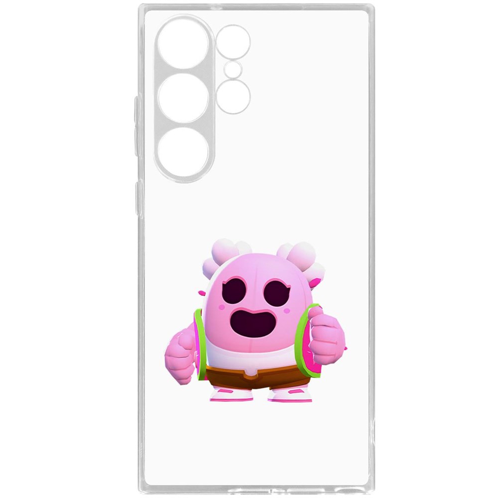 Чехол-накладка Brawl Stars-Сакура Спайк для Samsung Galaxy S23 Ultra