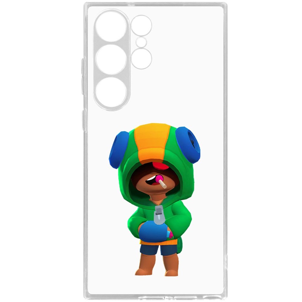 

Чехол-накладка Brawl Stars-Леон для Samsung Galaxy S23 Ultra, Прозрачный