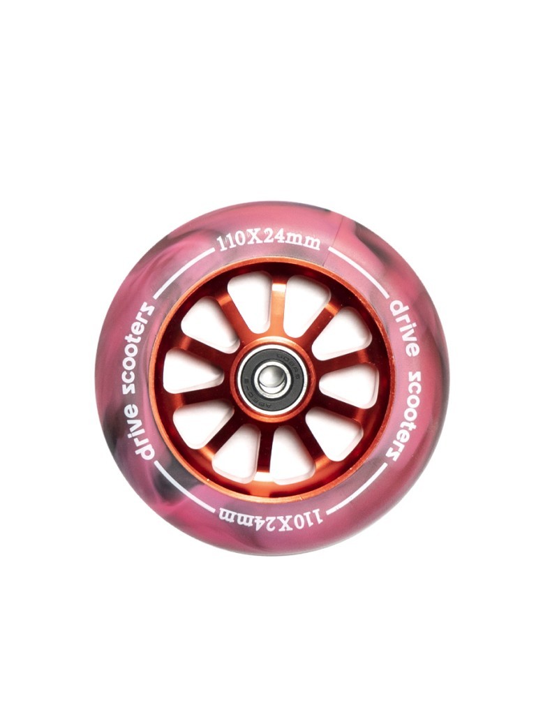 

Колесо Drive Scooters Spoked 110mm pink bubble gum, Красный, Колесо Drive Scooters Spoked 110mm pink bubble gum