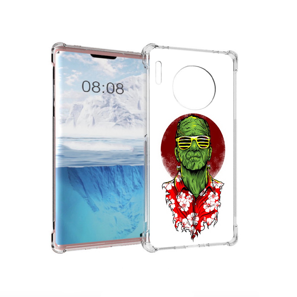

Чехол MyPads Tocco для Huawei Mate 30 Pro крутой зеленый мужчина в очках, Прозрачный, Tocco