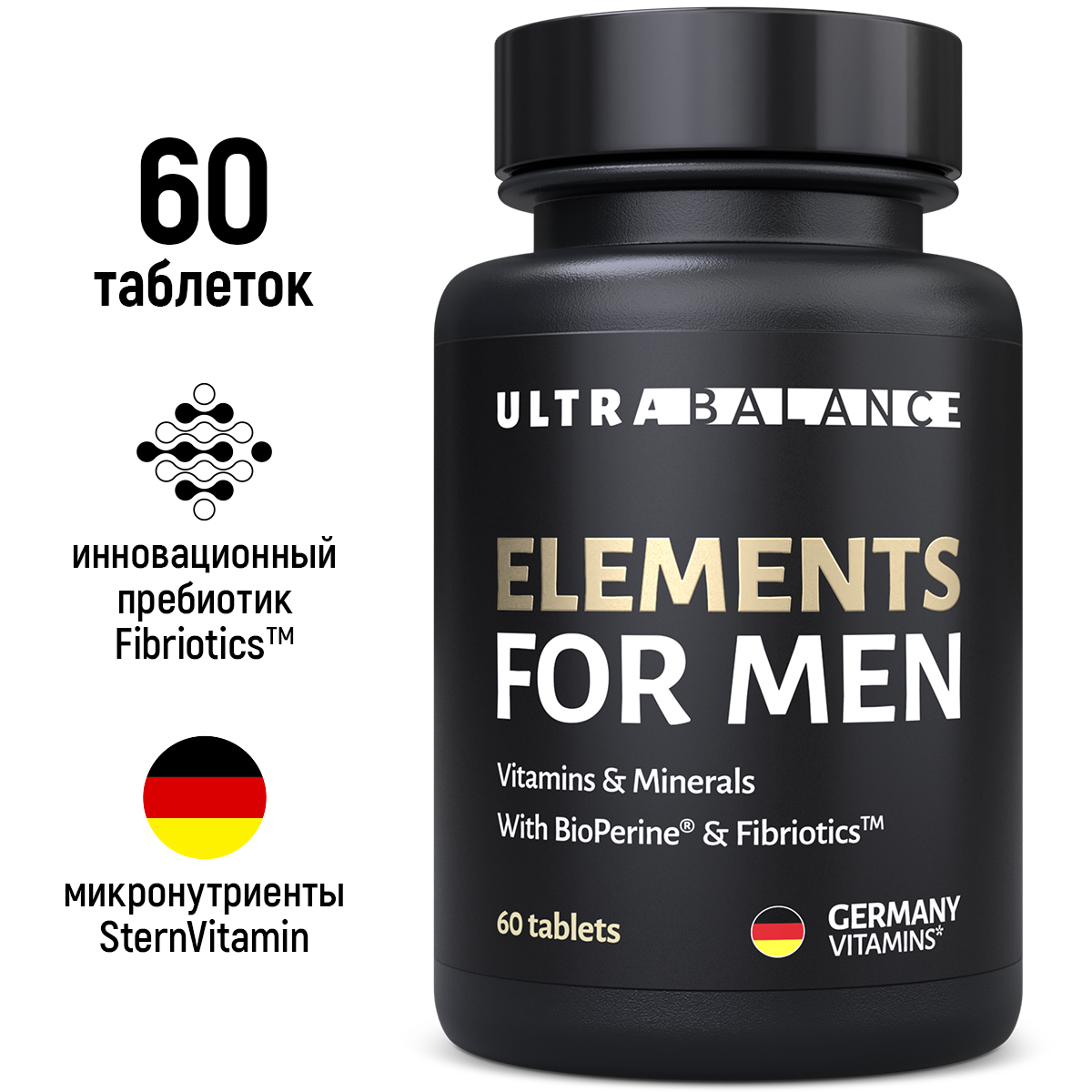 Купить Мультивитамины для мужчин UltraBalance Elements for men таблетки 950 мг 60 шт.