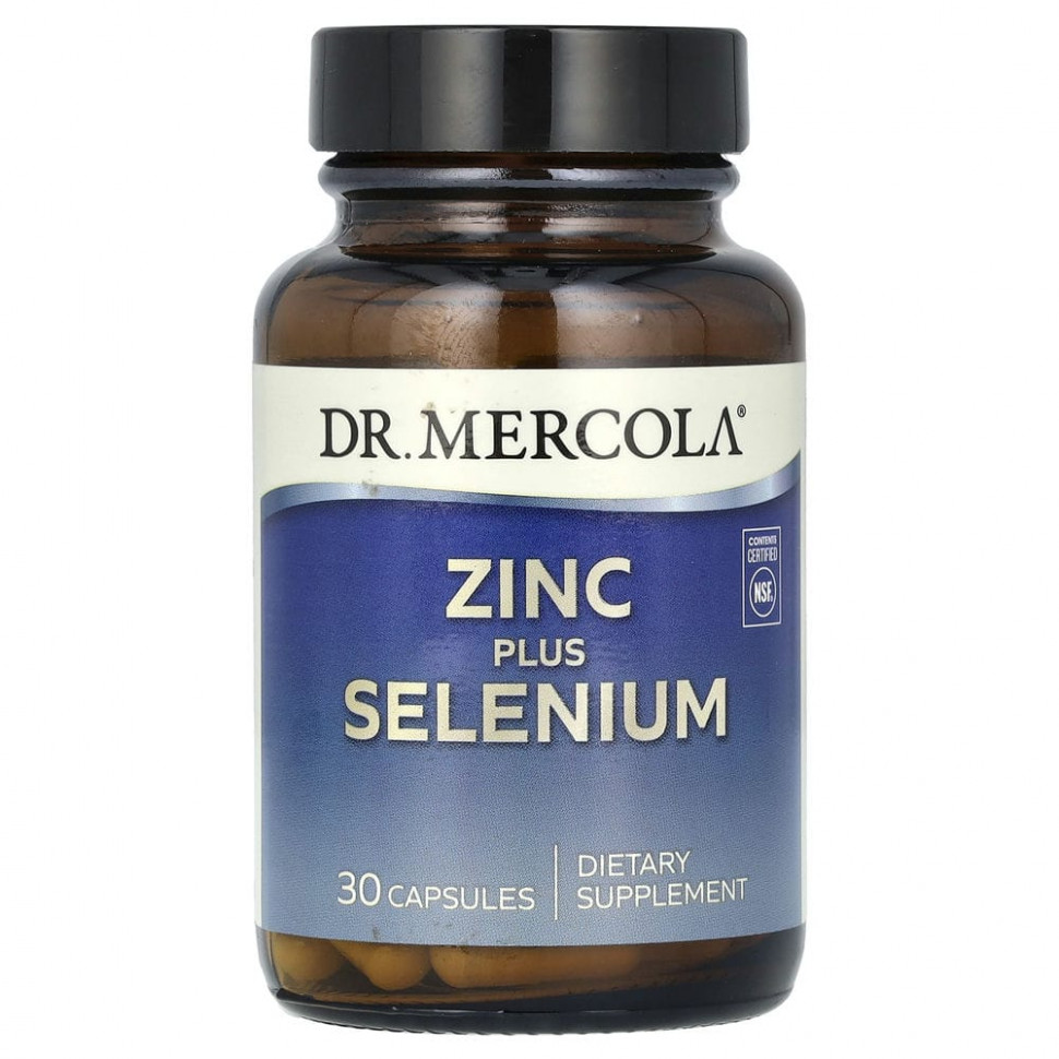 

Цинк + селен Dr.Mercola, 30 капсул